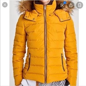 Zara puffer jacket mustard